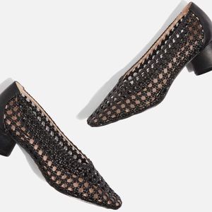 Joice Woven Mid Heel Court Shoes